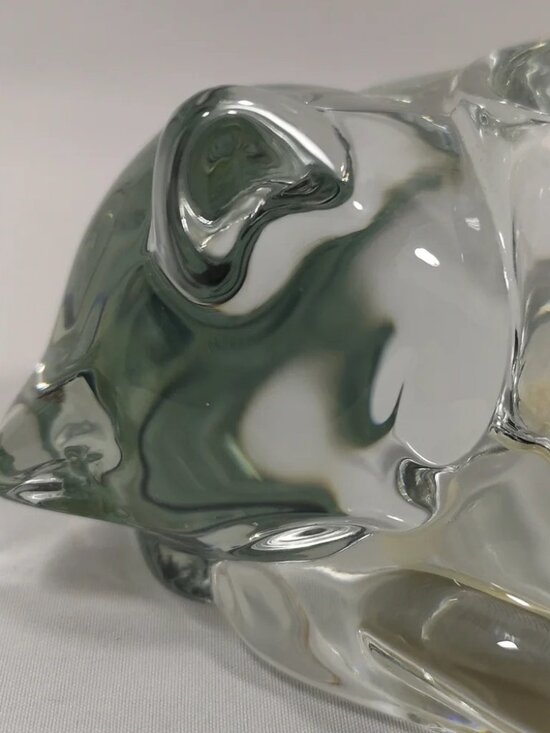 Indiana Glass Other - 2/$10 Vintage Indiana Clear Glass Sleeping Cat Votive Tealight Candle Holder